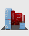 Draagbare tentoonstellingsdisplay 3m x 3m - Model 15