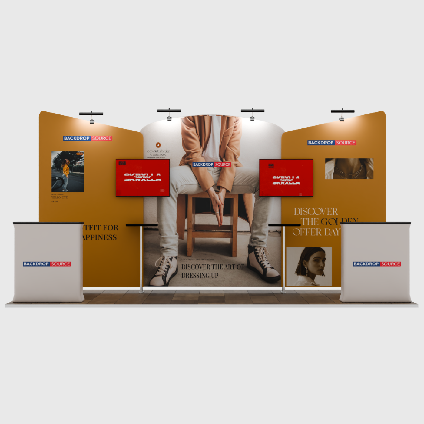 Draagbare tentoonstellingsdisplay 6m x 3m - Model 8