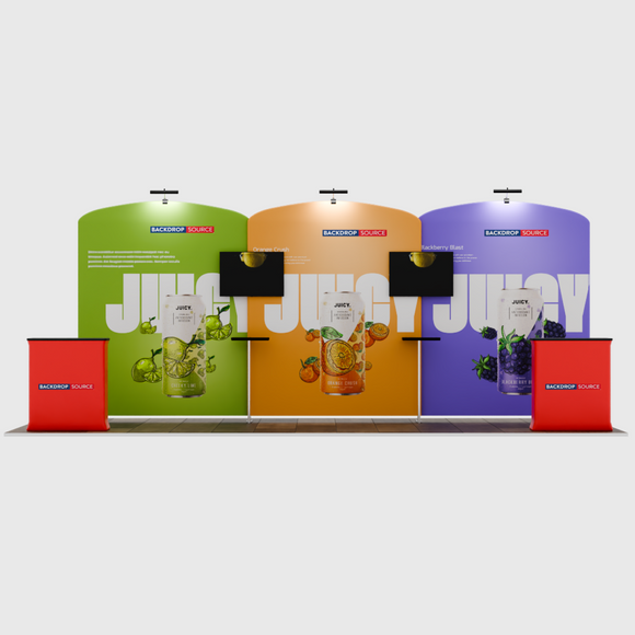 Draagbare tentoonstellingsdisplay 6m x 3m - Model 11
