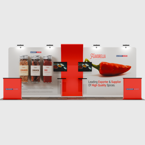 Draagbare tentoonstellingsdisplay 6m x 3m - Model 13