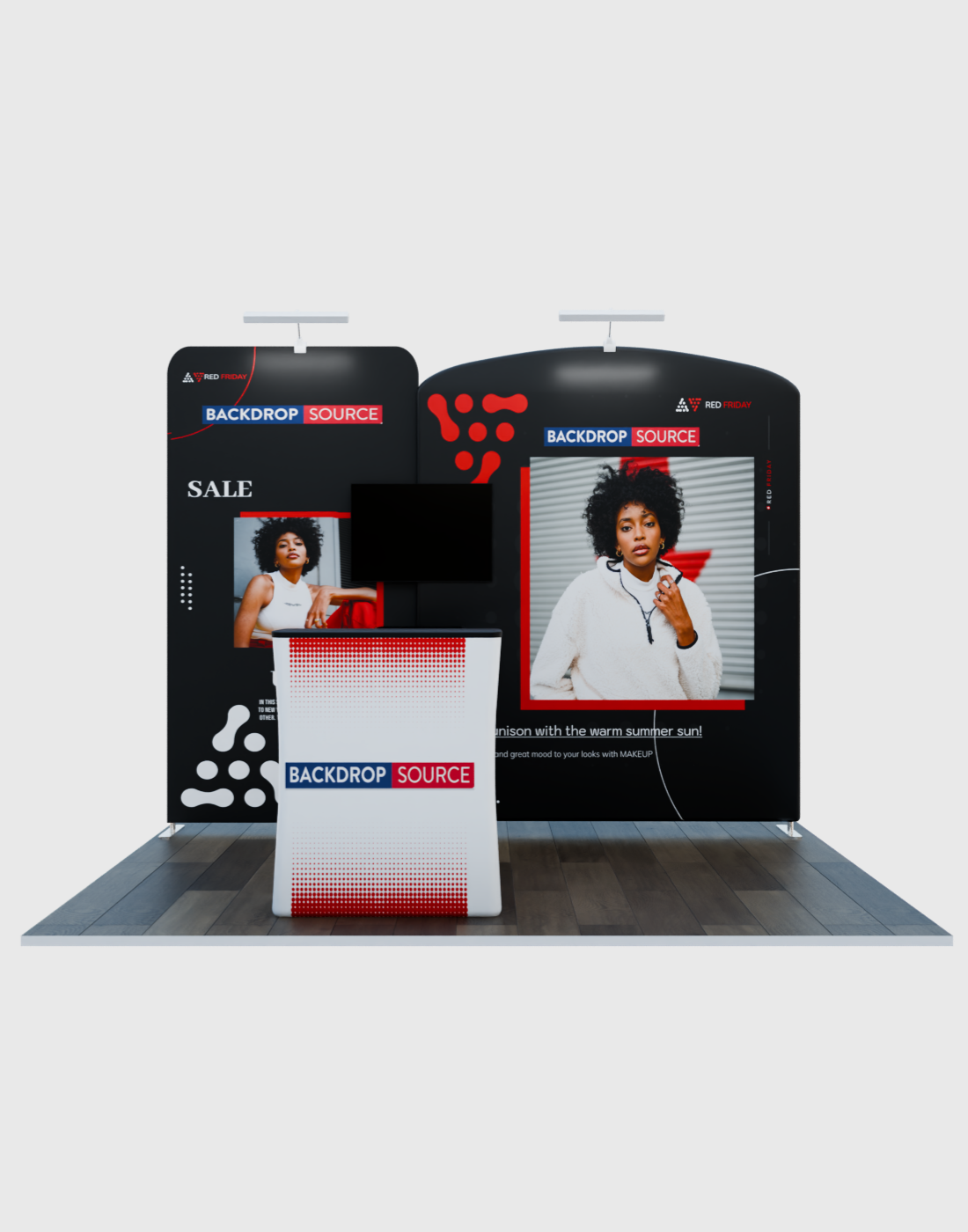 Draagbare tentoonstellingsdisplay 3m x 3m - Model 2