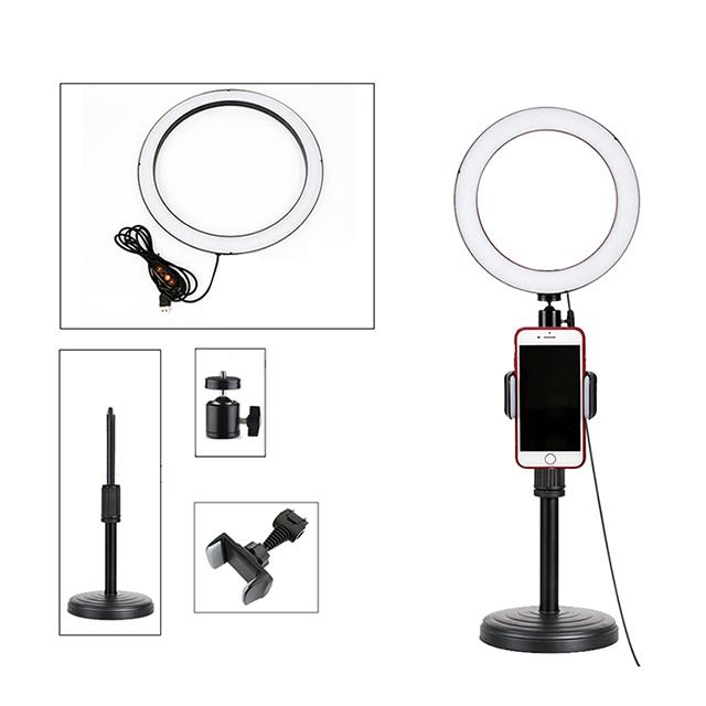 9 inch 15W mini-tafellamp met LED-selfie-ring