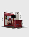 Hellende tentoonstellingsset voor 3m brede stands