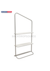 Schuine muur met planken