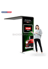 L-vormige boogbuis stoffen display