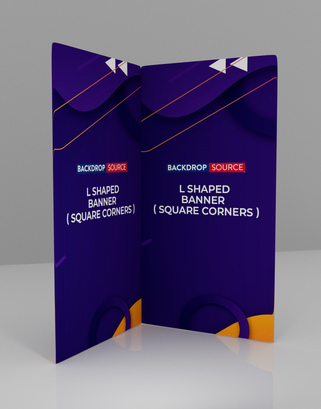 L Shaped Banner (Square Corners)