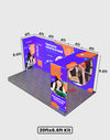 Opvouwbare SEG-tentoonstellingsdisplay met achtergrondverlichting - Model 17