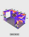 Opvouwbare SEG-tentoonstellingsdisplay met achtergrondverlichting - Model 13