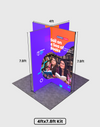 Opvouwbare SEG-tentoonstellingsdisplay met achtergrondverlichting - Model 8