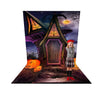 Halloween Realistisch 3D-ontwerp Achtergrond L-vormige Achterwand