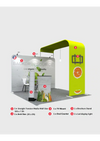 Modulaire L-boog TV-display tentoonstellingsset voor 3m brede stands