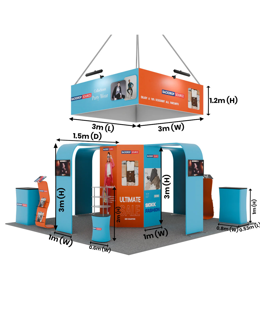 Modulaire standbouwpakketten 6m x 6m - Model 02