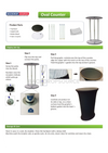 Ovale stoffen displaybalie (voor podium- en standtentoonstellingen)