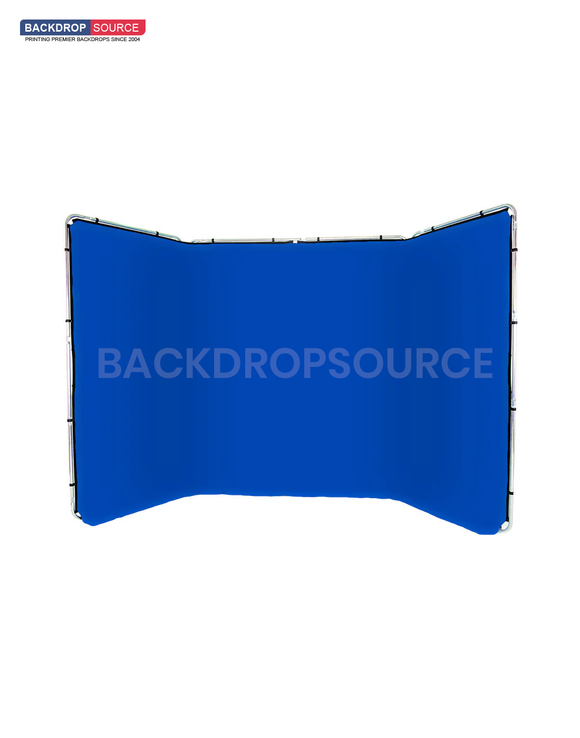 Panoramische achtergrond Blauw 4m breed