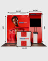 Draagbare tentoonstellingsdisplay 3m x 3m - Model 10