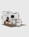 Draagbare tentoonstellingsdisplay 3m x 3m - Model 3