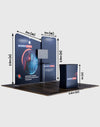 Draagbare tentoonstellingsdisplay 3m x 3m - Model 7