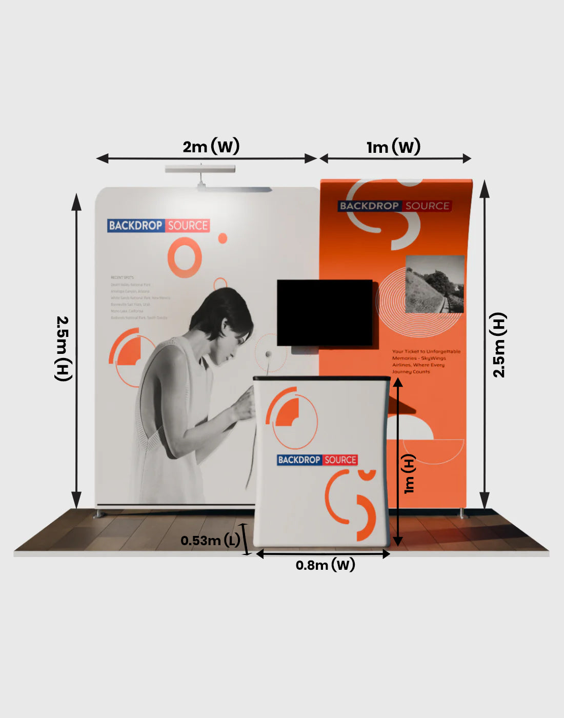 Draagbare tentoonstellingsdisplay 3m x 3m - Model 14