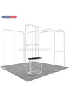 Premium modulaire L-boog tv-display tentoonstellingsset voor 3m brede stands