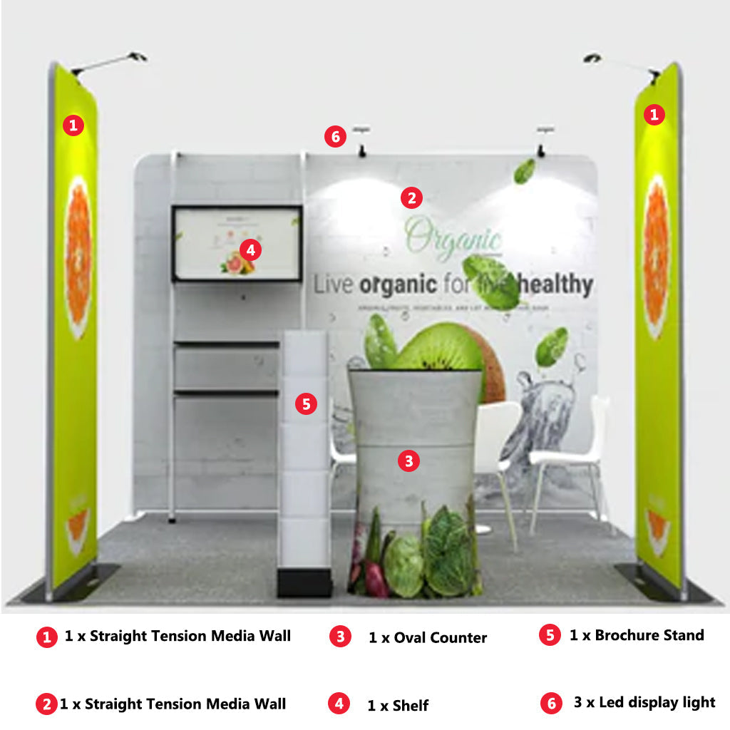 Premium beurskit voor 3m brede stands