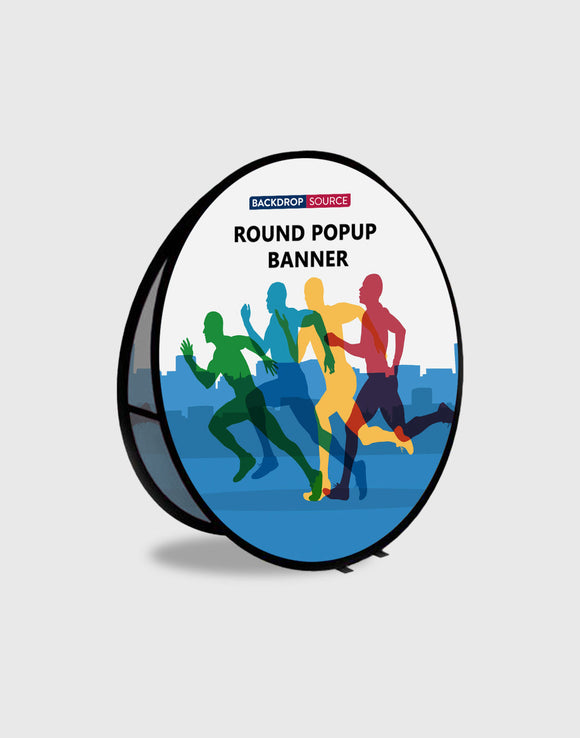 Ronde pop-upbanners (dubbelzijdig bedrukt)