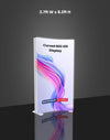 Gebogen SEG-stof LED-lichtbakdisplay