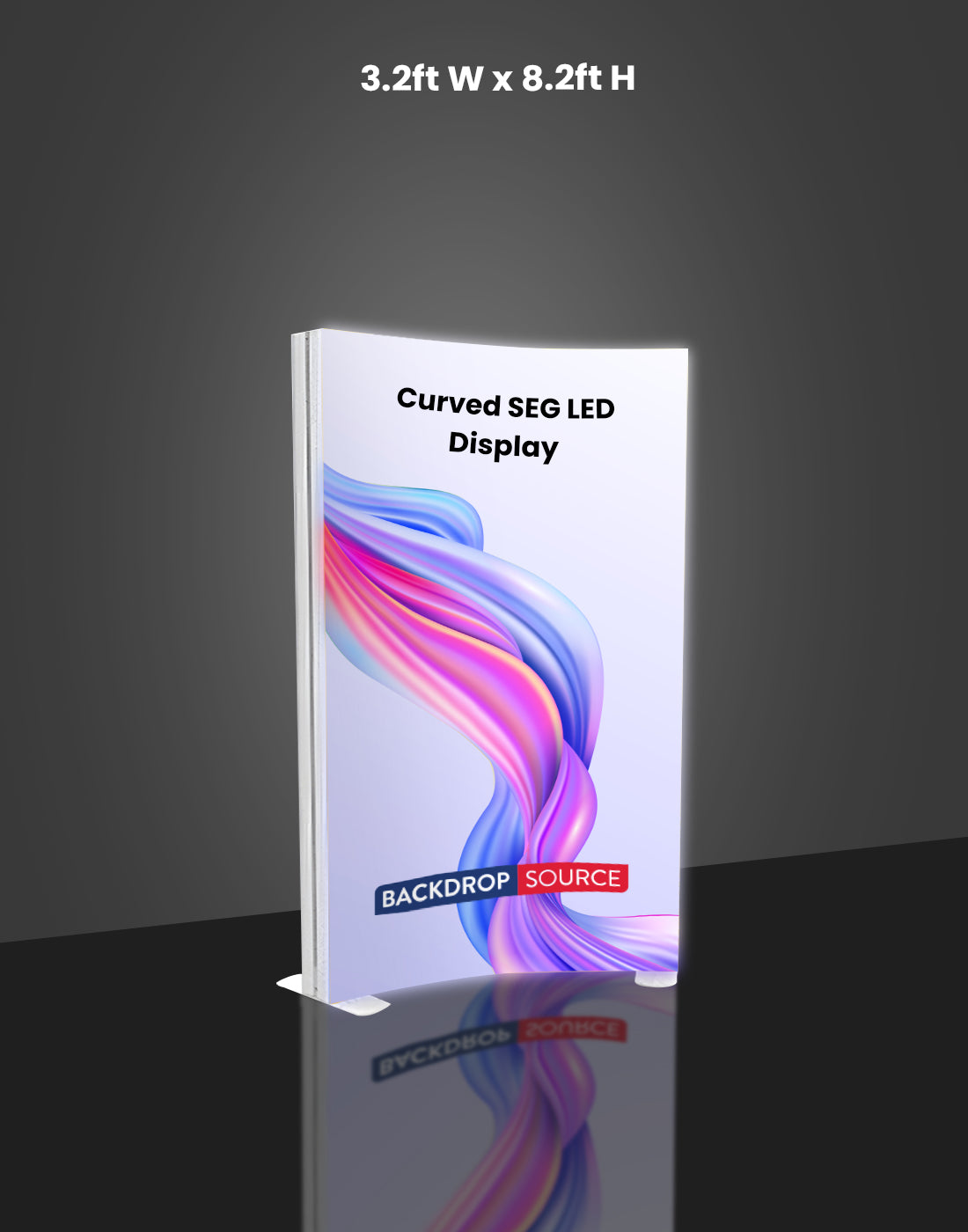 Gebogen SEG-stof LED-lichtbakdisplay