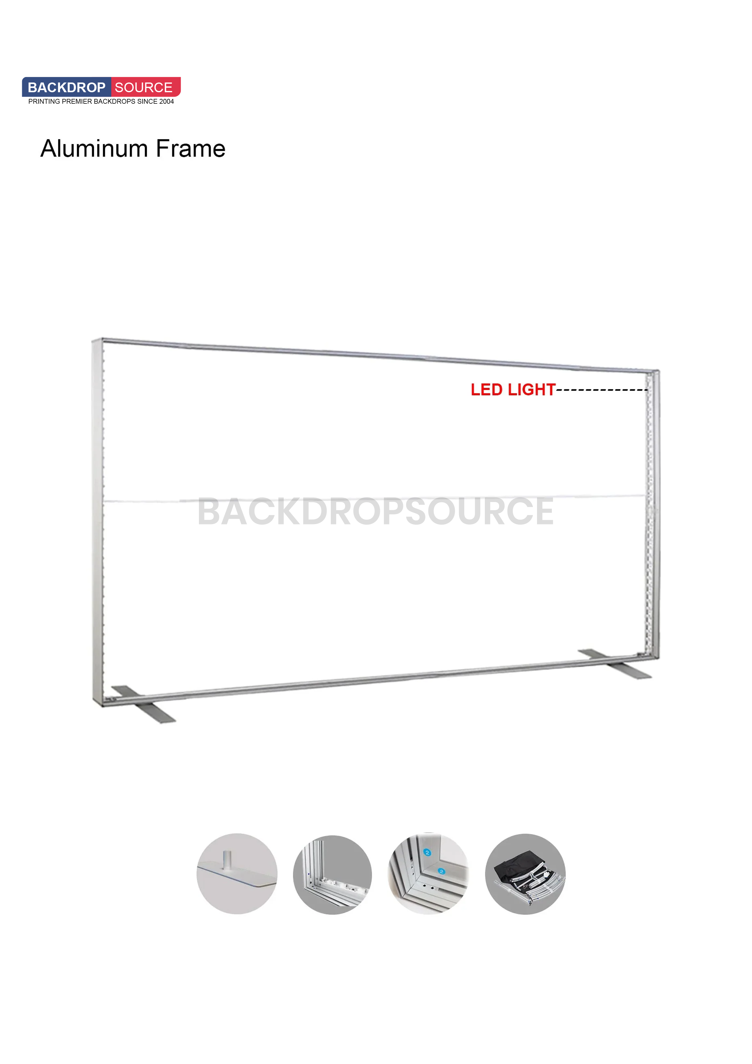 SEG Frameloze stoffen LED-lichtbakdisplay - 6 m B