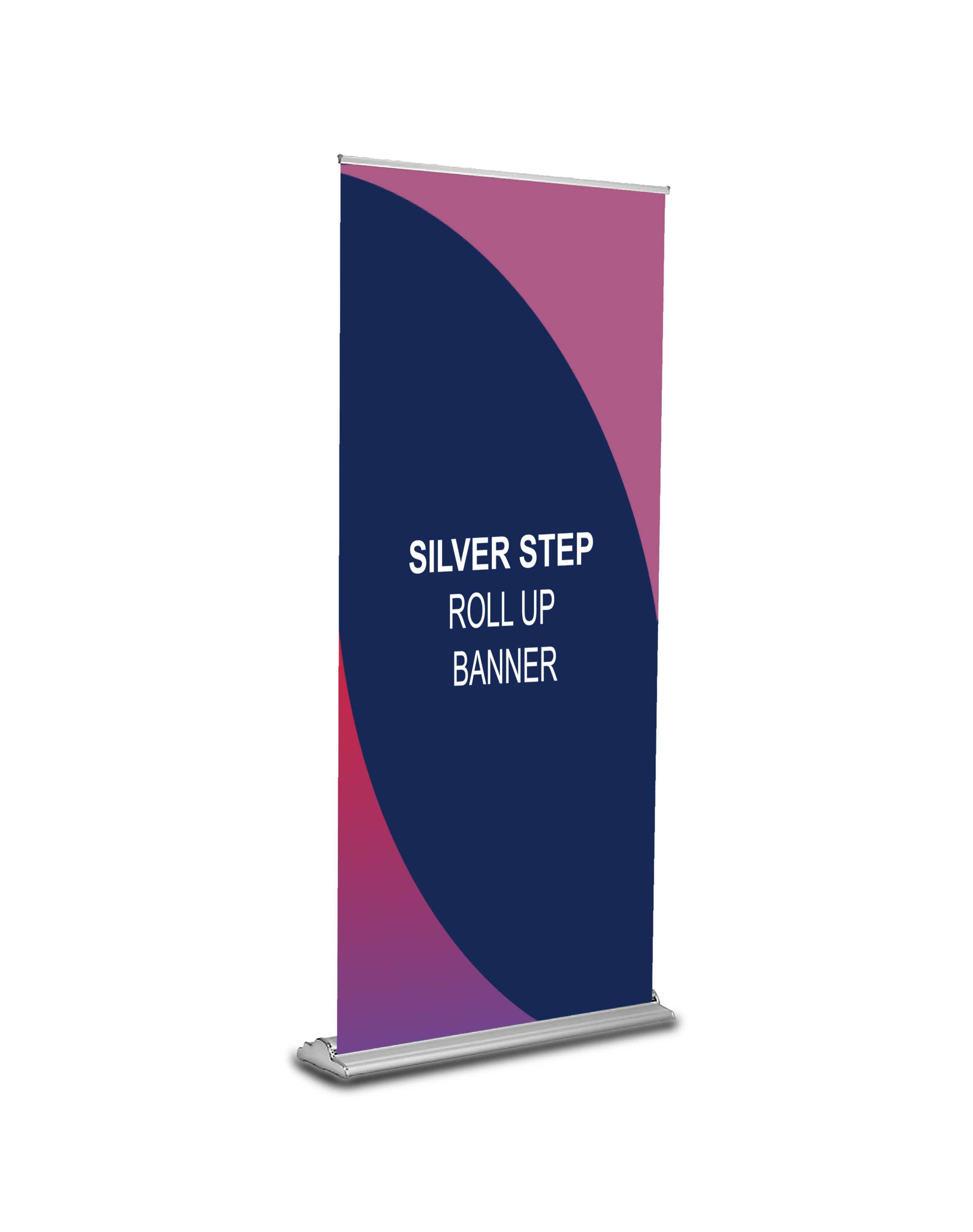 Zilveren Step Roll Up Banner
