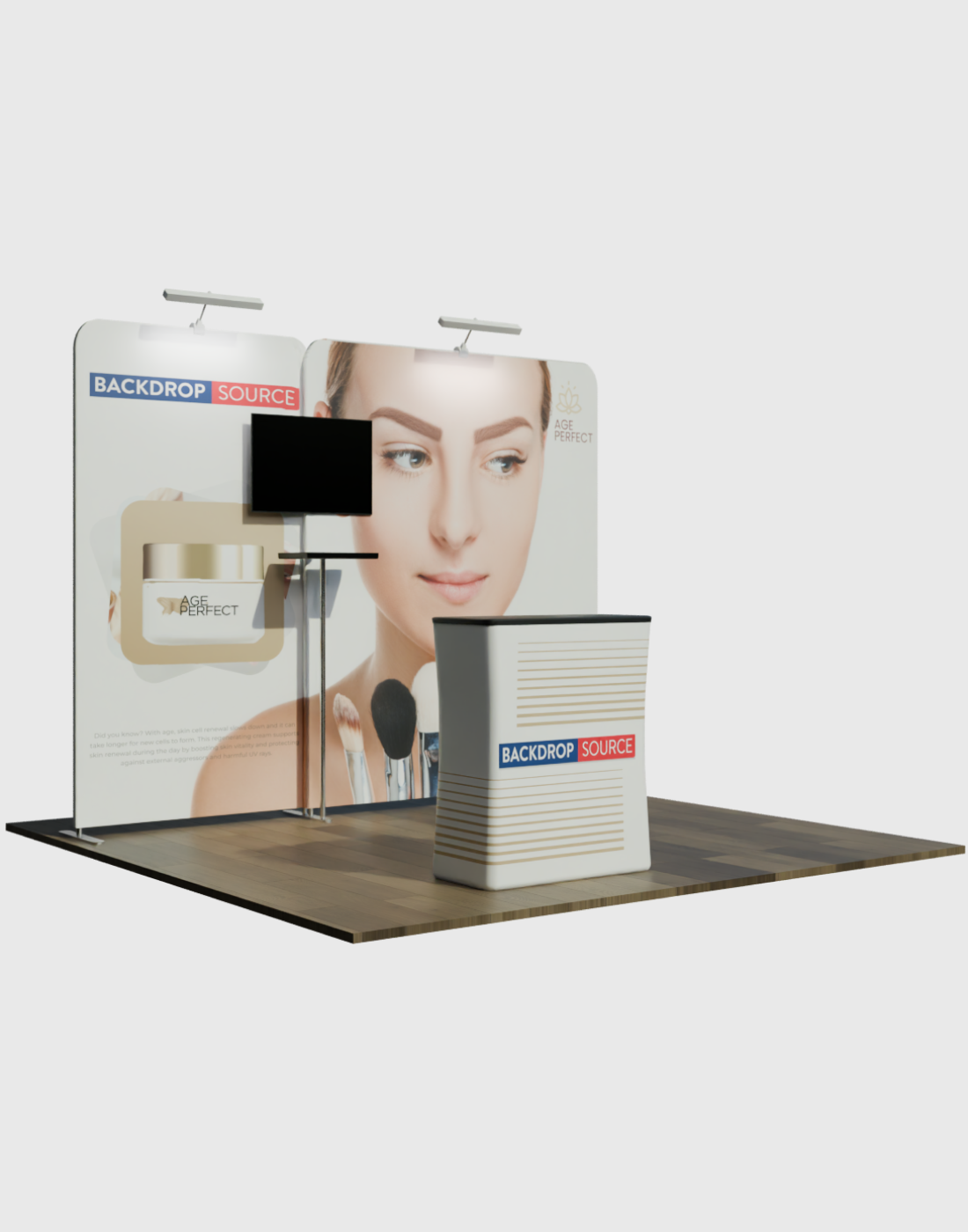 Draagbare tentoonstellingsdisplay 3m x 3m - Model 1