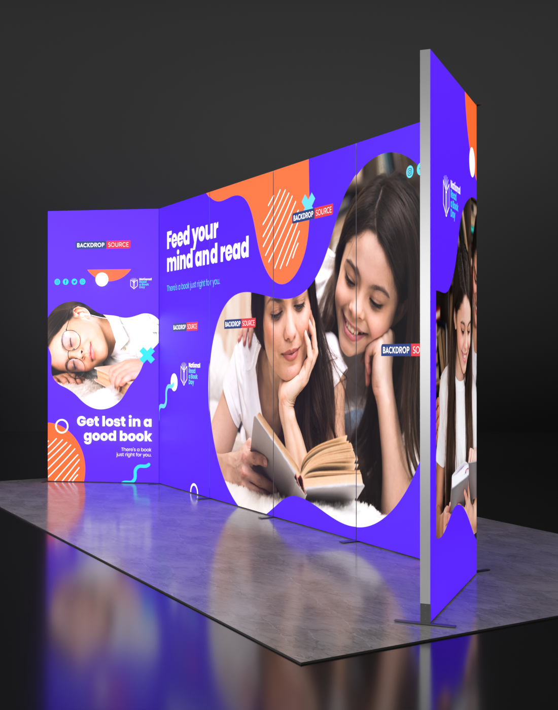 Opvouwbare SEG-tentoonstellingsdisplay met achtergrondverlichting - Model 16