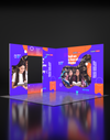 Opvouwbare SEG-tentoonstellingsdisplay met achtergrondverlichting - Model 12