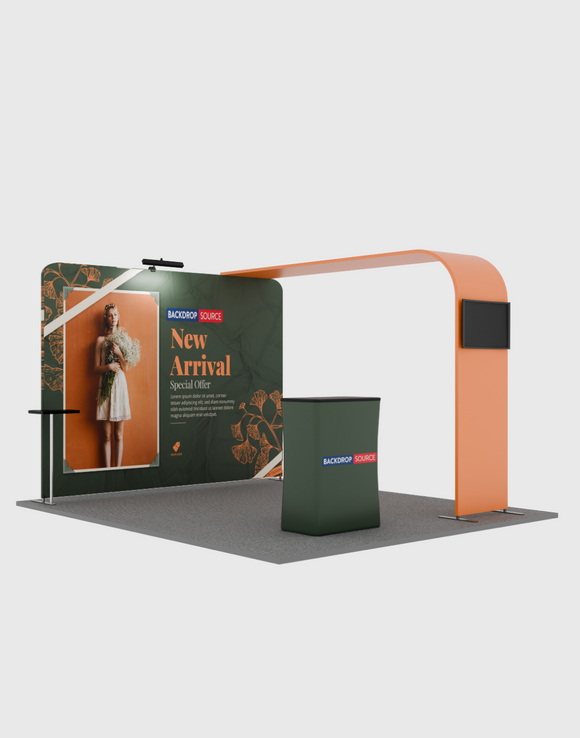 Economy L Arch TV-display tentoonstellingsset voor 3m brede stands