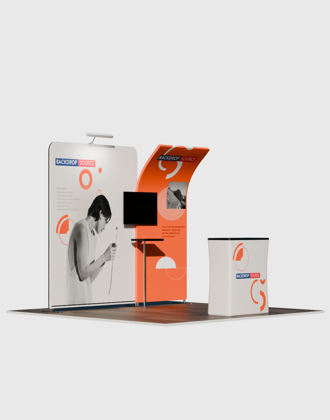 Draagbare tentoonstellingsdisplay 3m x 3m - Model 14