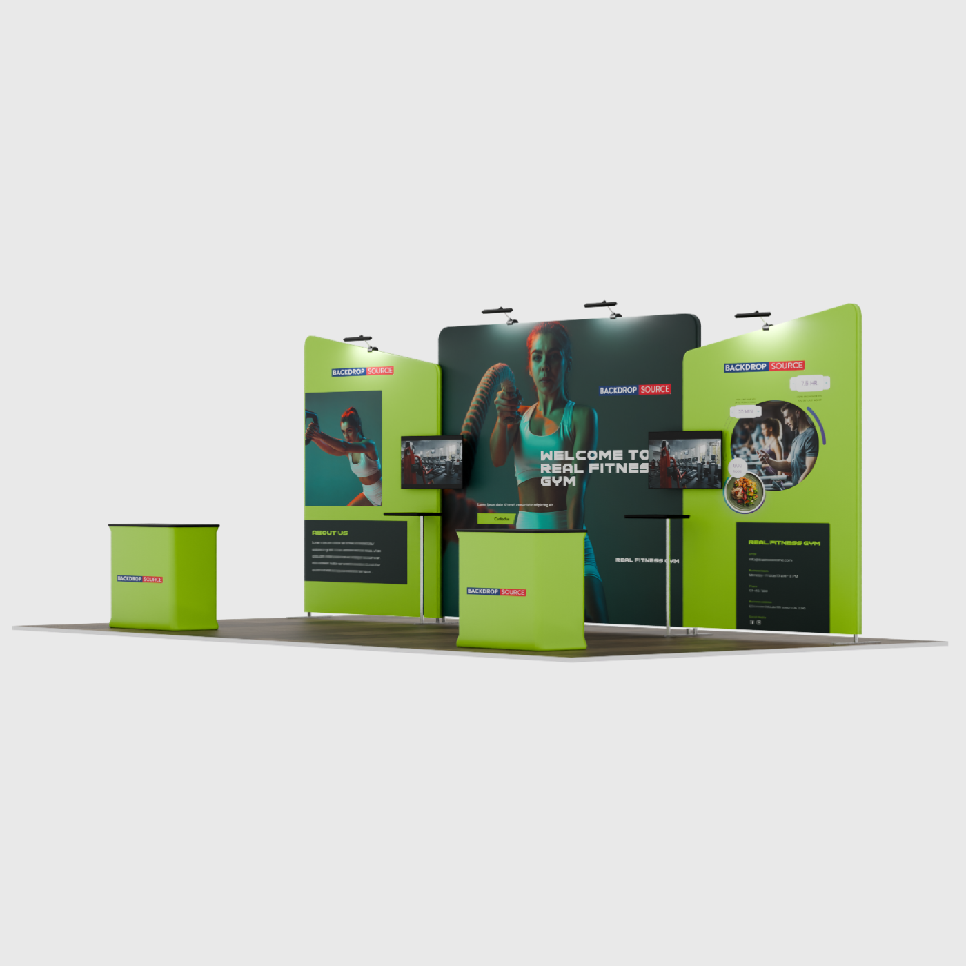 Draagbare tentoonstellingsdisplay 6m x 3m - Model 6