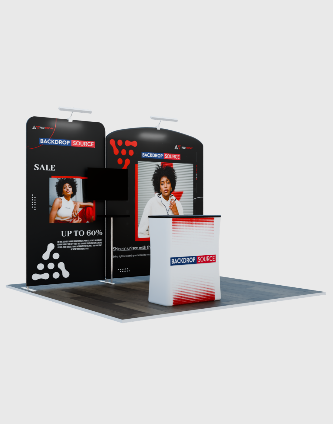 Draagbare tentoonstellingsdisplay 3m x 3m - Model 2