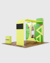 Premium modulaire L-boog tv-display tentoonstellingsset voor 3m brede stands