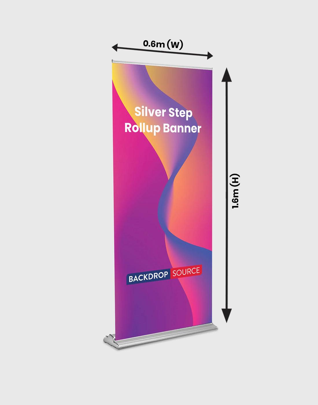 Zilveren Step Roll Up Banner