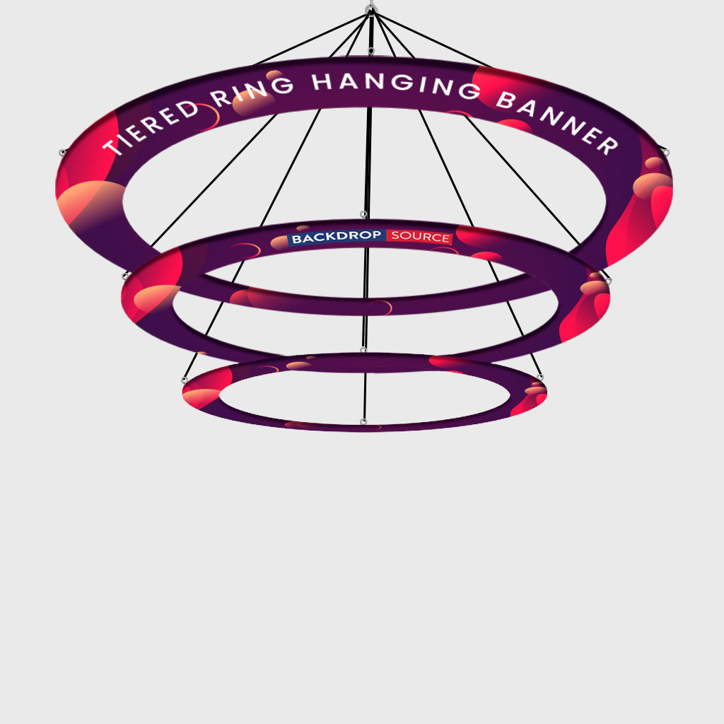 Hangende banner met gelaagde ring