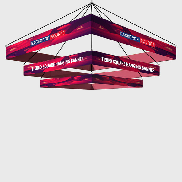 Gelaagde vierkante hangende banner