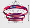 Hangende banner met gelaagde cirkel