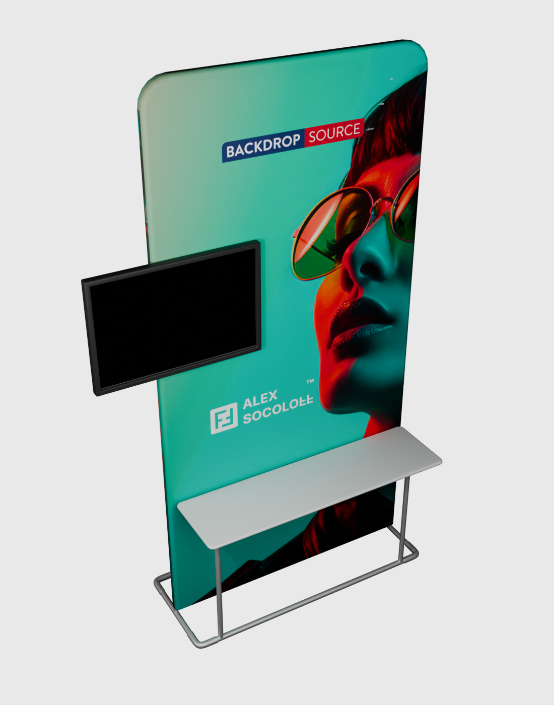 EZ Displaystandaard met planken en tv-beugel