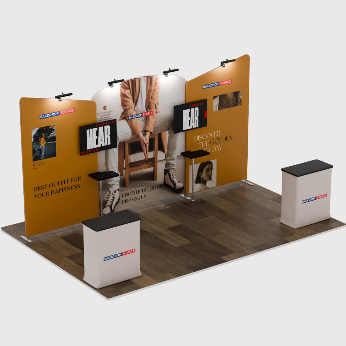 Draagbare tentoonstellingsdisplay 6m x 3m - Model 8