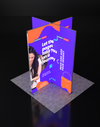 Opvouwbare SEG-tentoonstellingsdisplay met achtergrondverlichting - Model 8