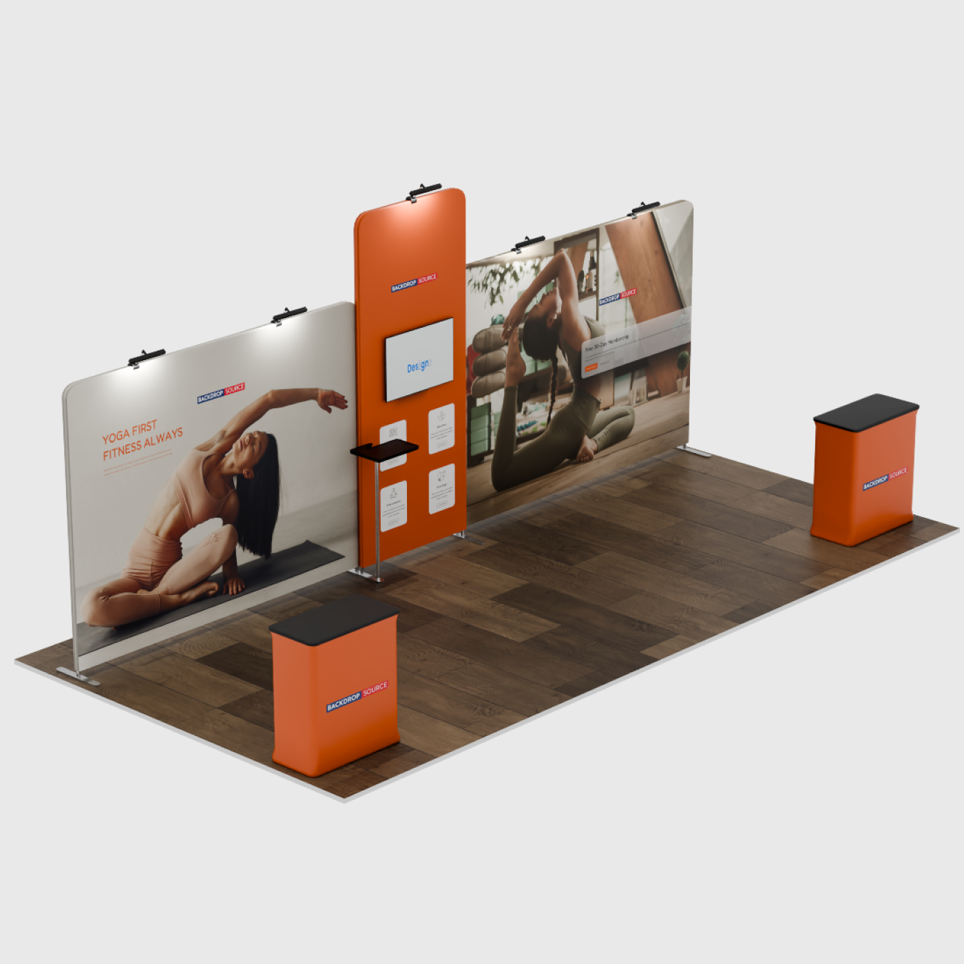 Draagbare tentoonstellingsdisplay 6m x 3m - Model 12