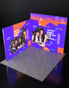 Opvouwbare SEG-tentoonstellingsdisplay met achtergrondverlichting - Model 7