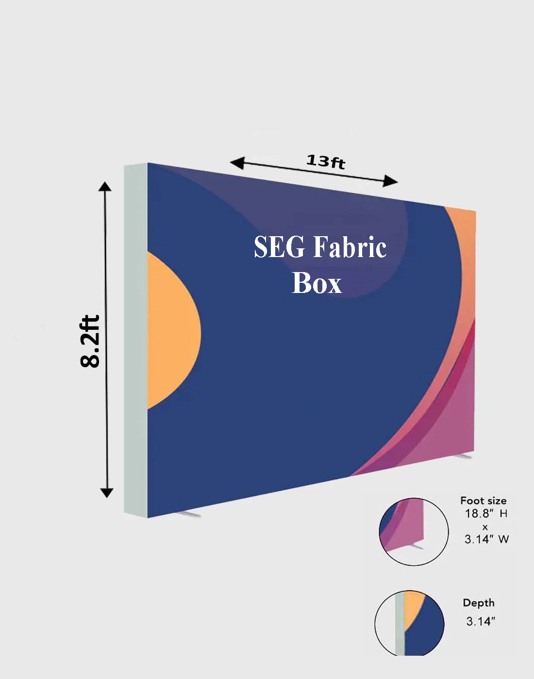 SEG Oversize Stoffen Display - 4m H