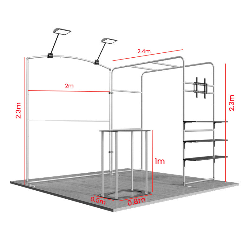 Draagbare tentoonstellingsdisplay 3m x 3m - Model 37
