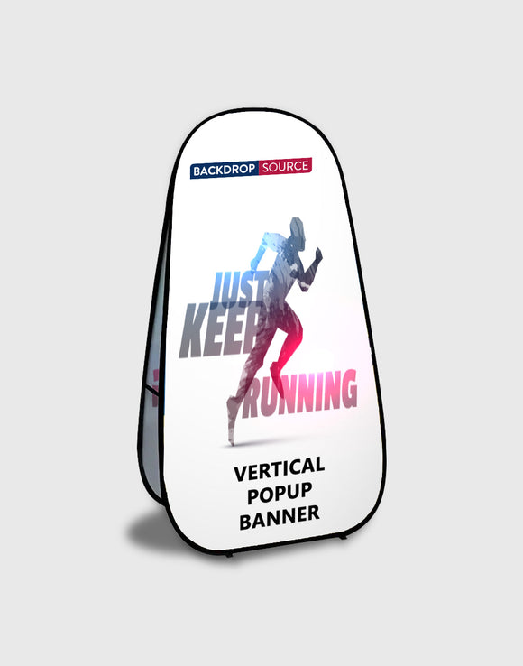 Verticale pop-upbanner (dubbelzijdig bedrukt)