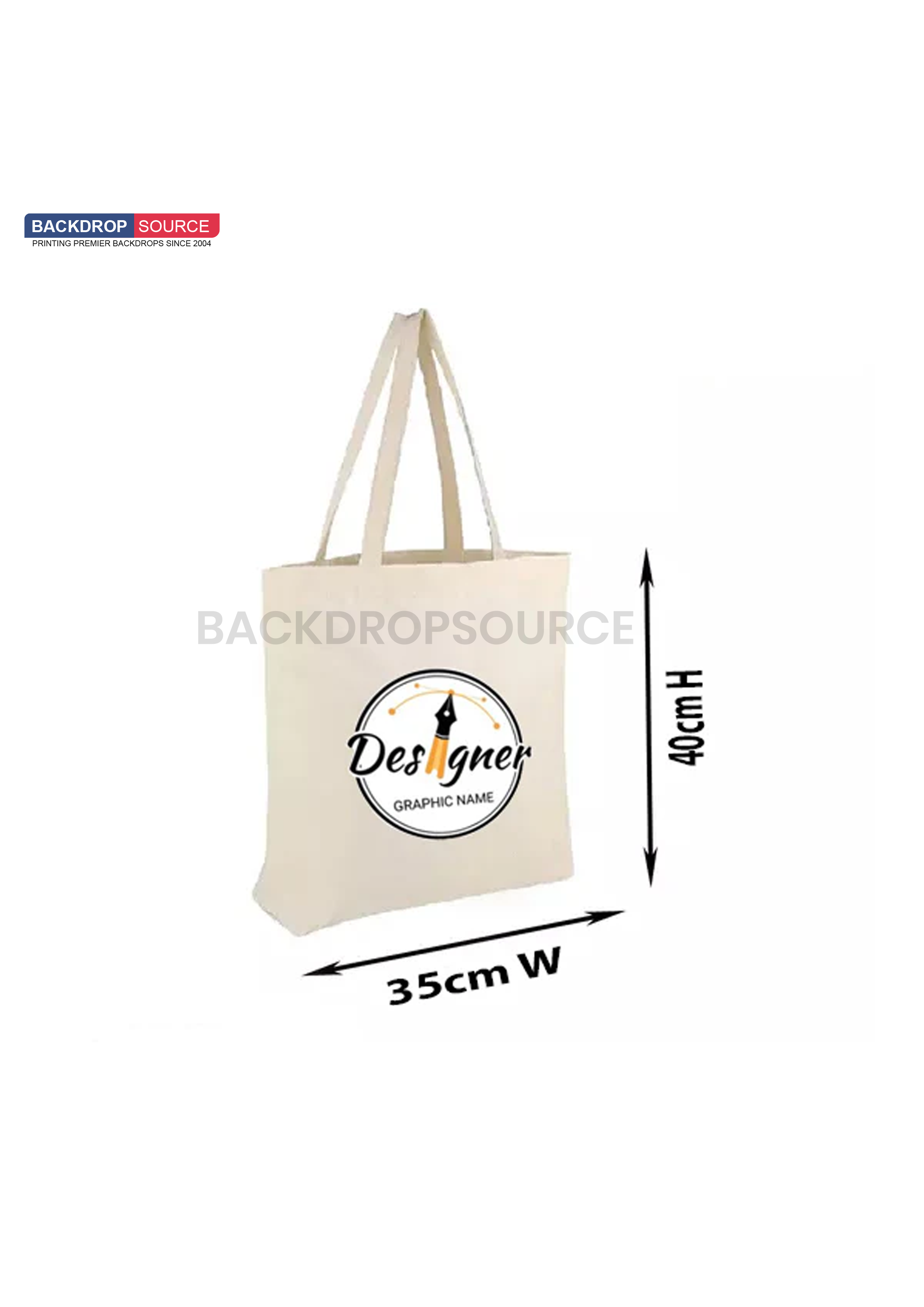 Witte canvas katoenen tas